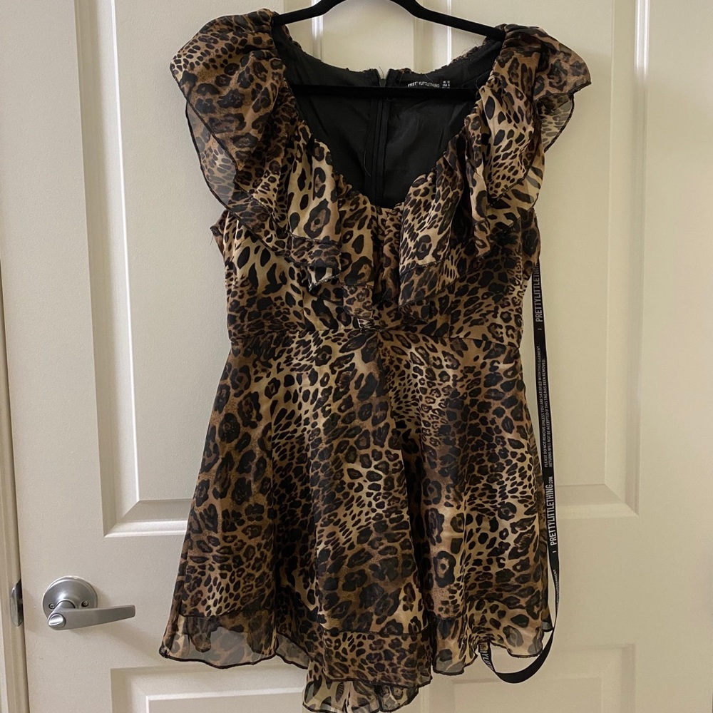 PrettyLittleThing romper cheetah NWT